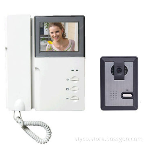 4-inch B/W LCD Video Intercom Door Phone, No Radiation, Lower Power Consumption and High Definition